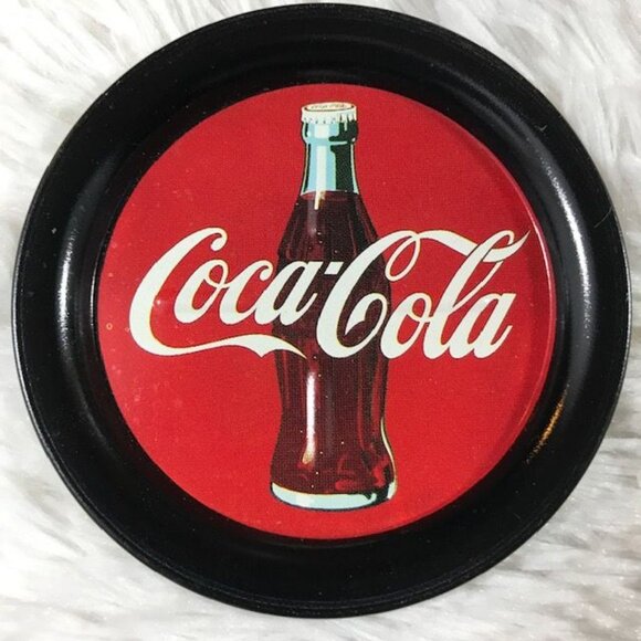 NWOT Vintage Coca-Cola 'Fountain Service' Angled Hinge Lid Tin & Coasters Set - Picture 11 of 13